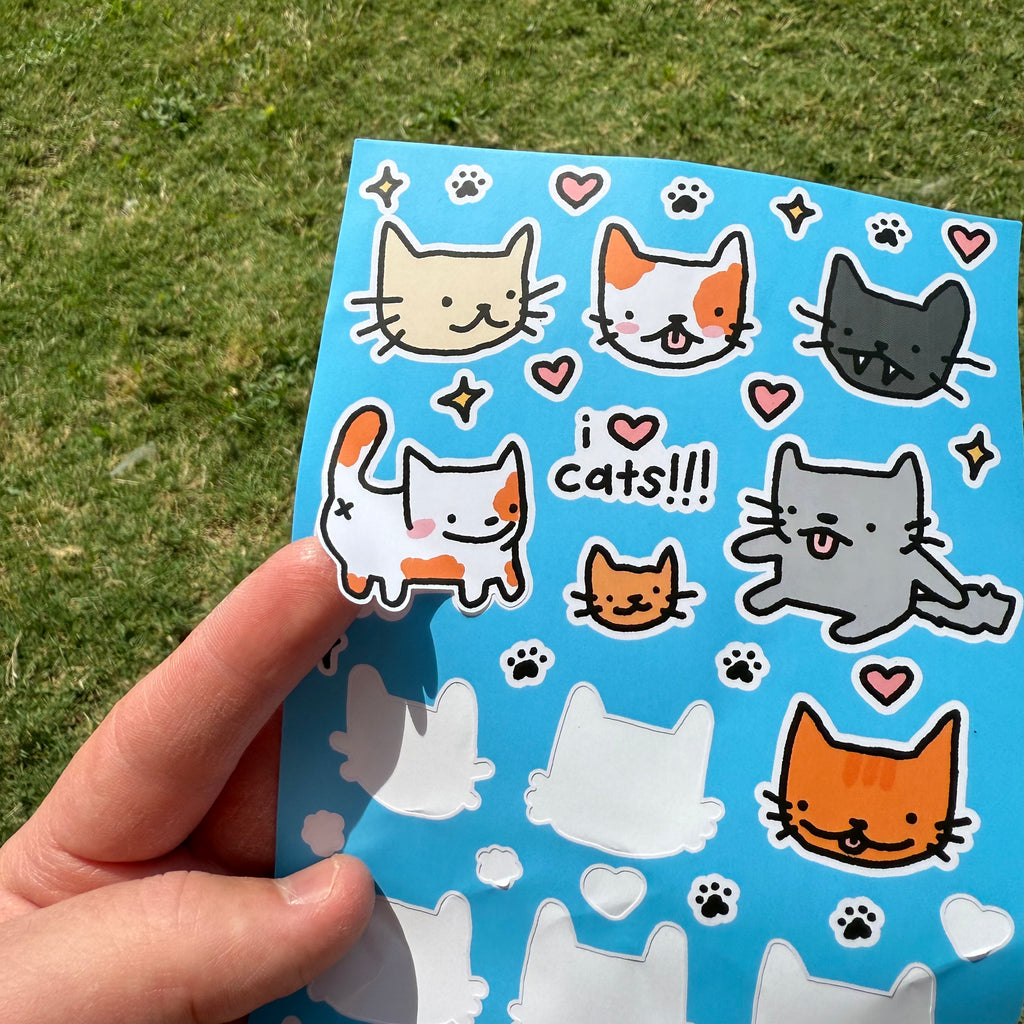 Silly Cat Sticker Sheet🐱