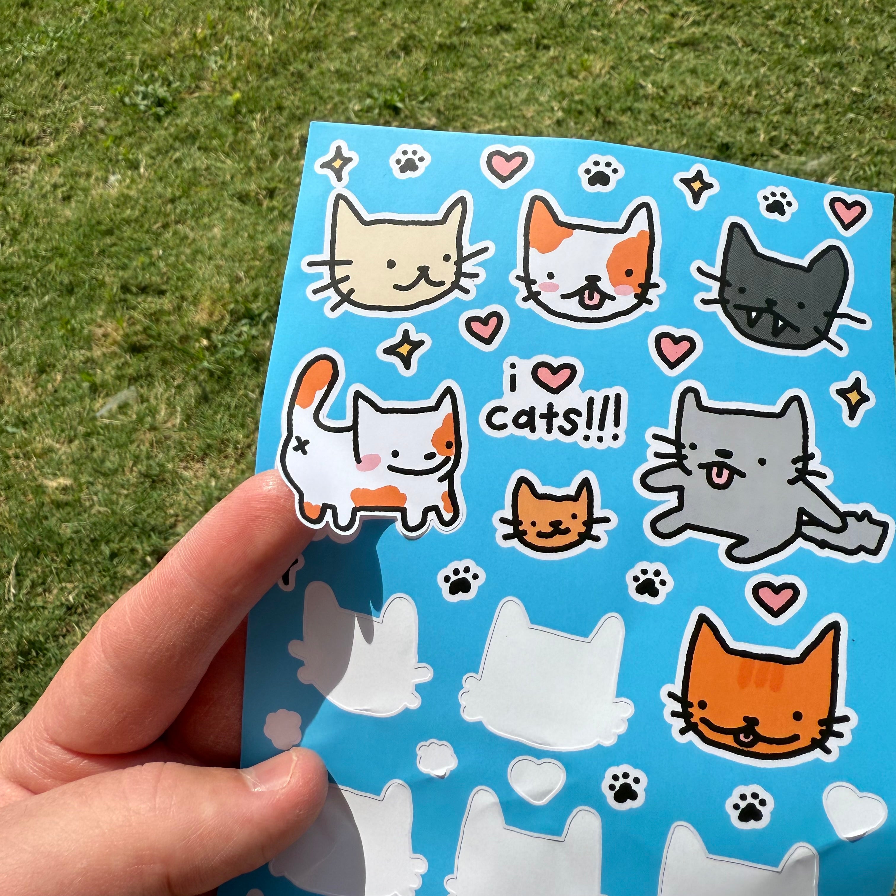 Silly Cat Sticker Sheet🐱