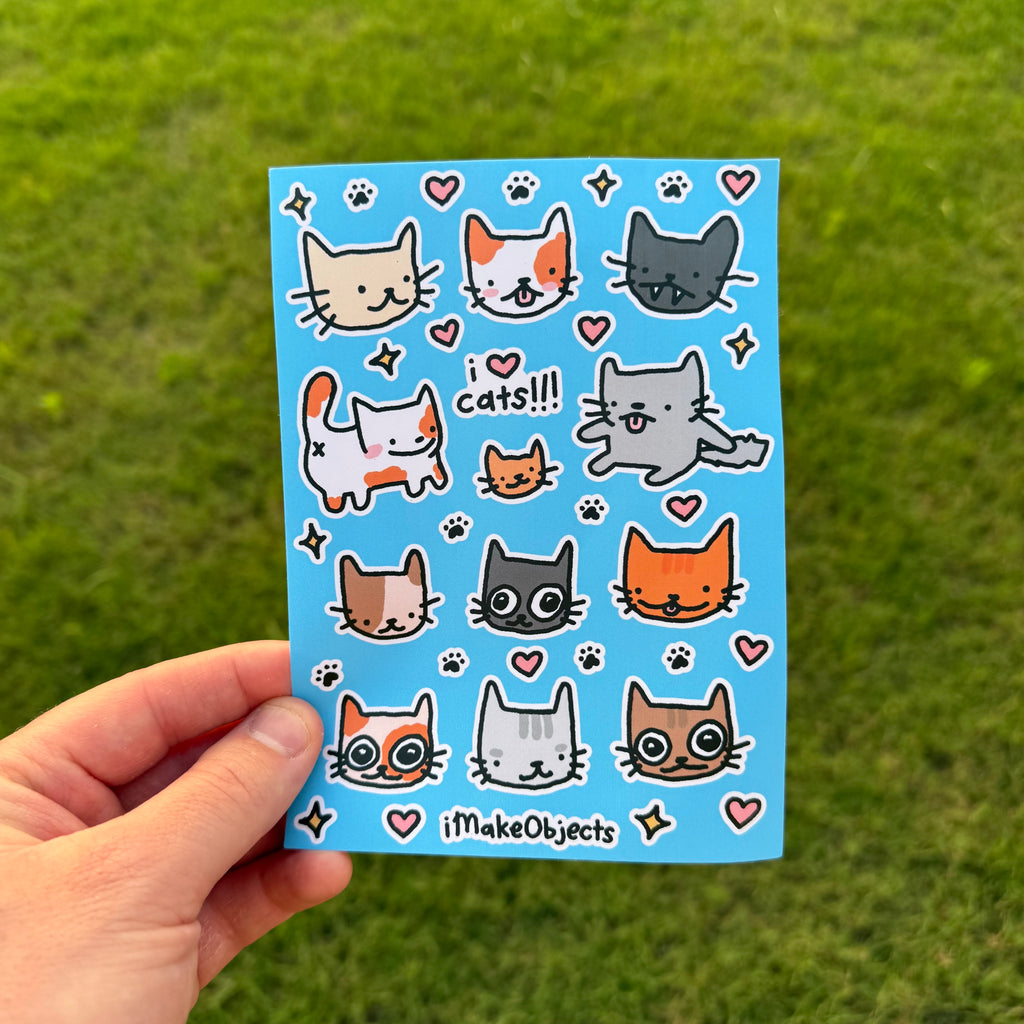 Silly Cat Sticker Sheet🐱