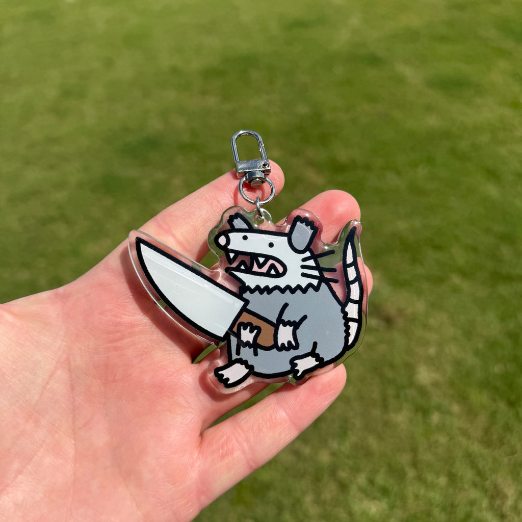 Reversible Possum Keychain