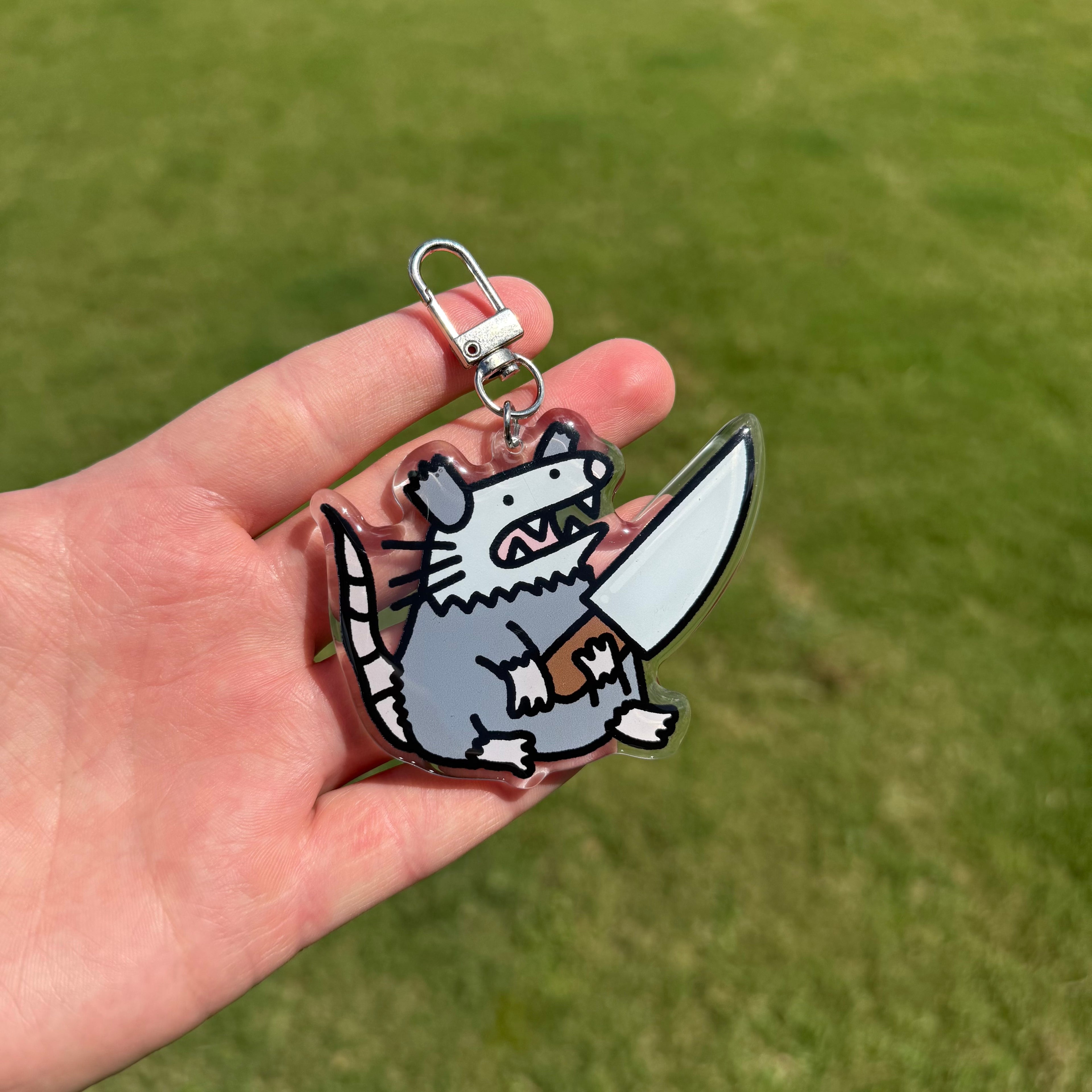 Reversible Possum Keychain