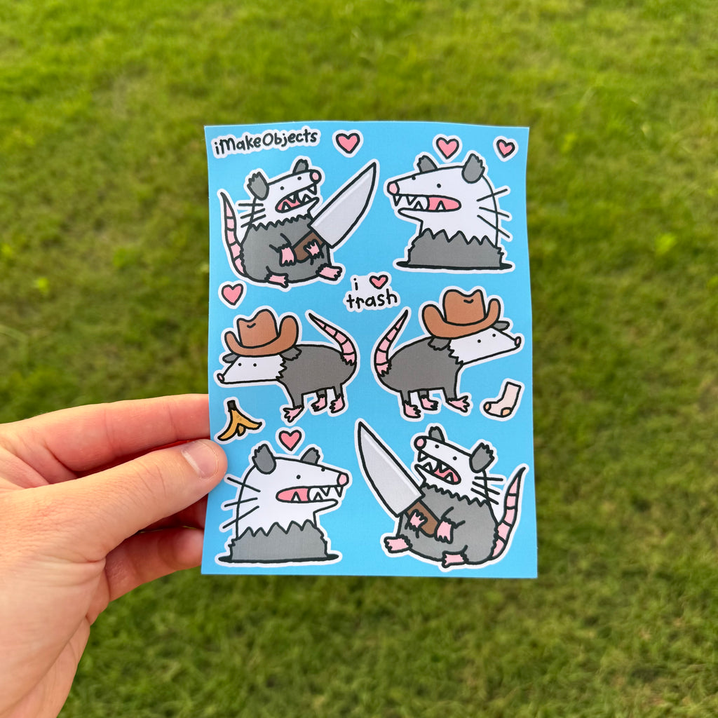 Possum Sticker Sheet💗🗑️