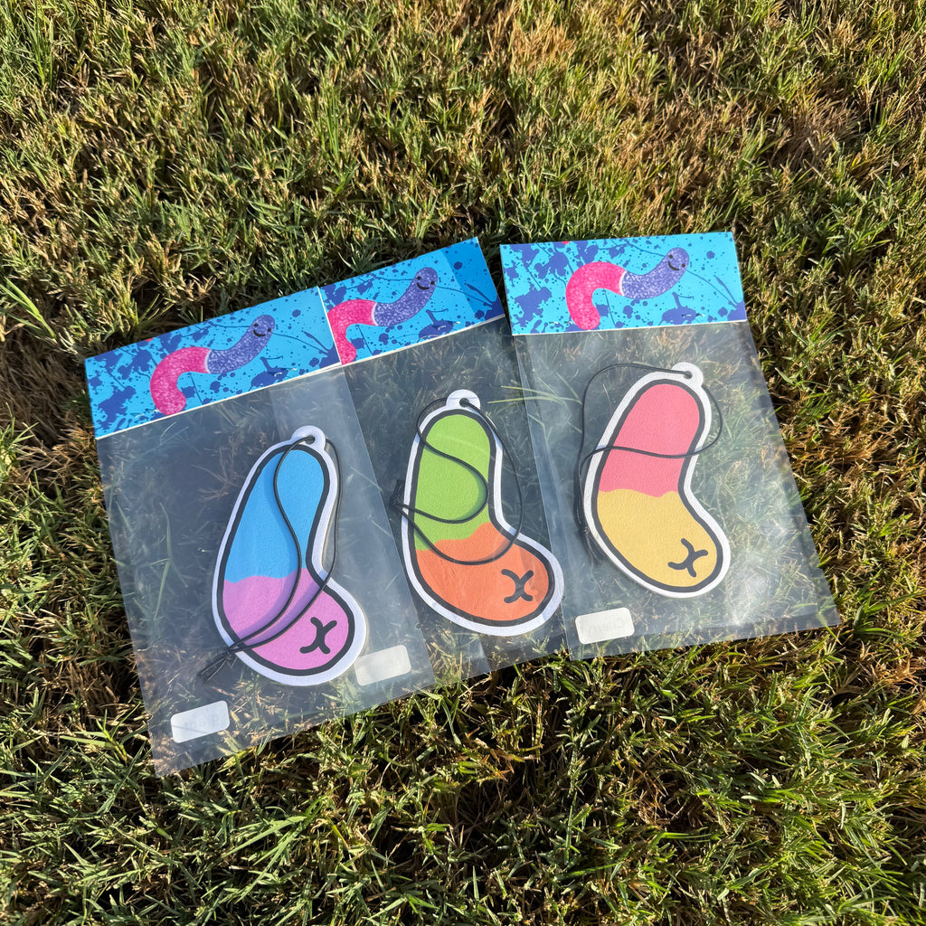 Gummy Worm Air Freshener 3 Pack🍇🍊🍒