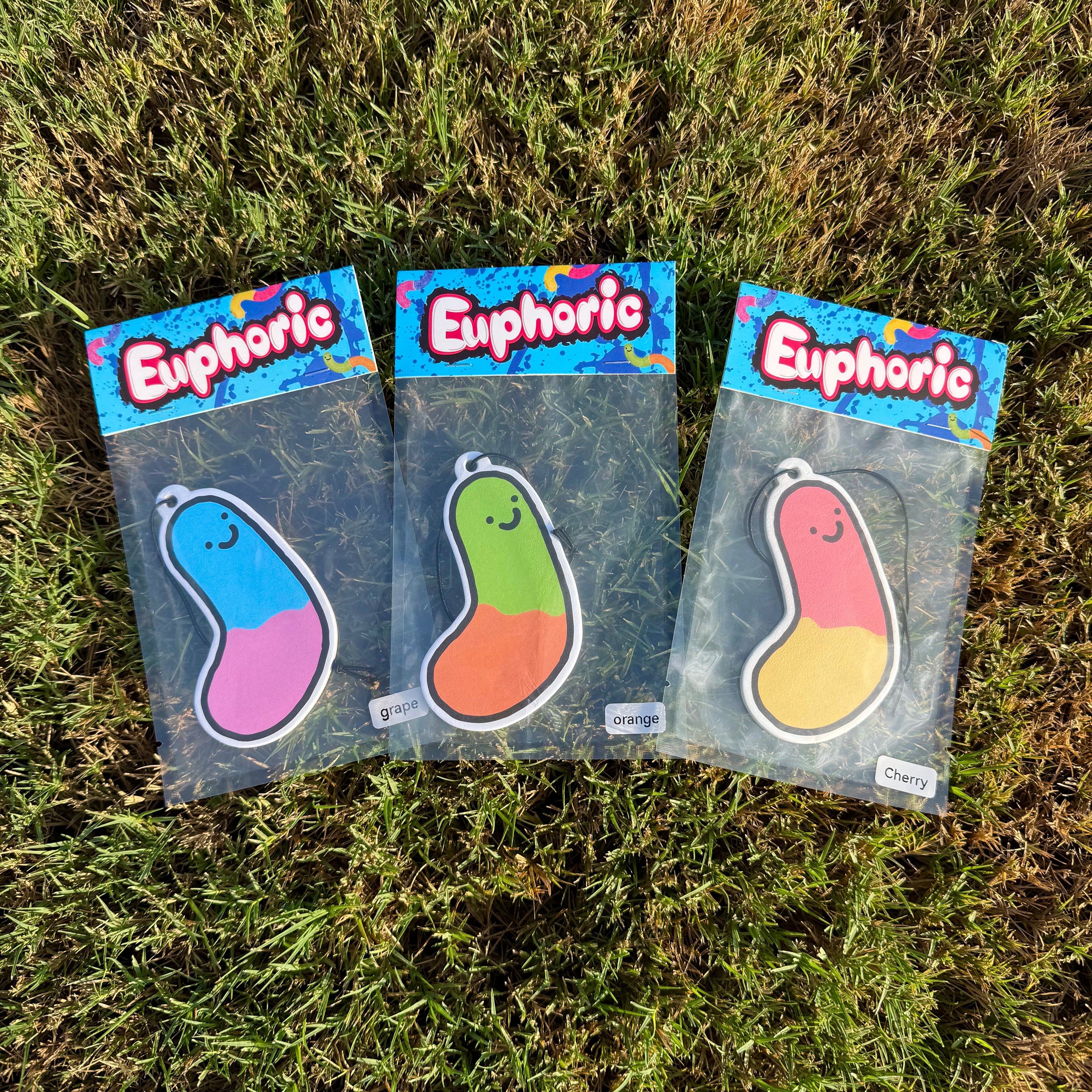 Gummy Worm Air Freshener 3 Pack🍇🍊🍒