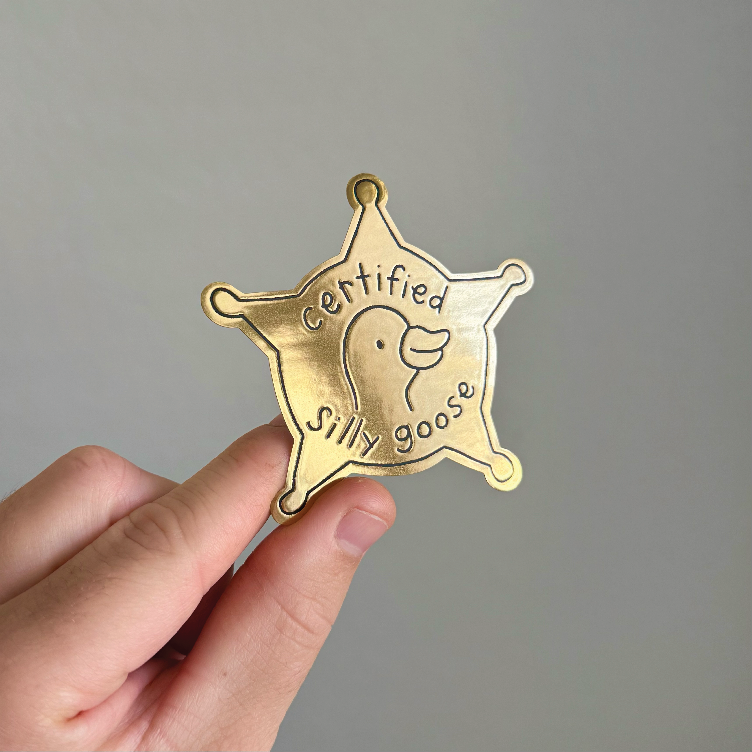 Silly Goose Gold Sticker!